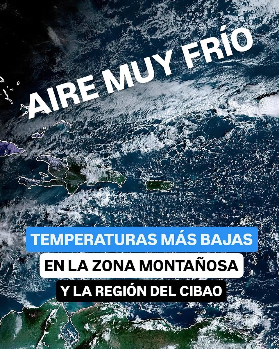 JeanSuriel's tweet photo. 🔵🔵ATENTOS | Las lluvias continuarán esta semana en gran parte de República Dominicana por la influencia de dos vaguadas, dos frentes fríos y la humedad marina: entre hoy y el jueves ocurrirán las precipitaciones más significativas.

⚠️Desde mañana en la noche entrará aire más frío al país, por lo que el ambiente se tornará más fresco esta semana.

Sigue ⬇️