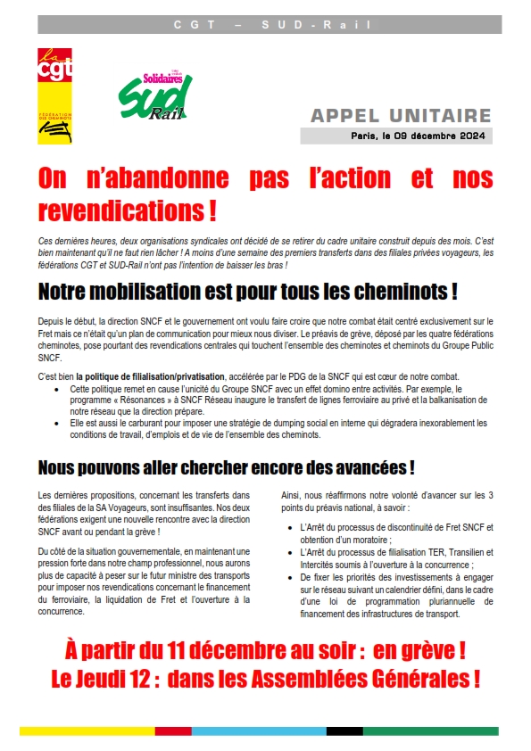 SUD-Rail Fédération ⏚ tweet media