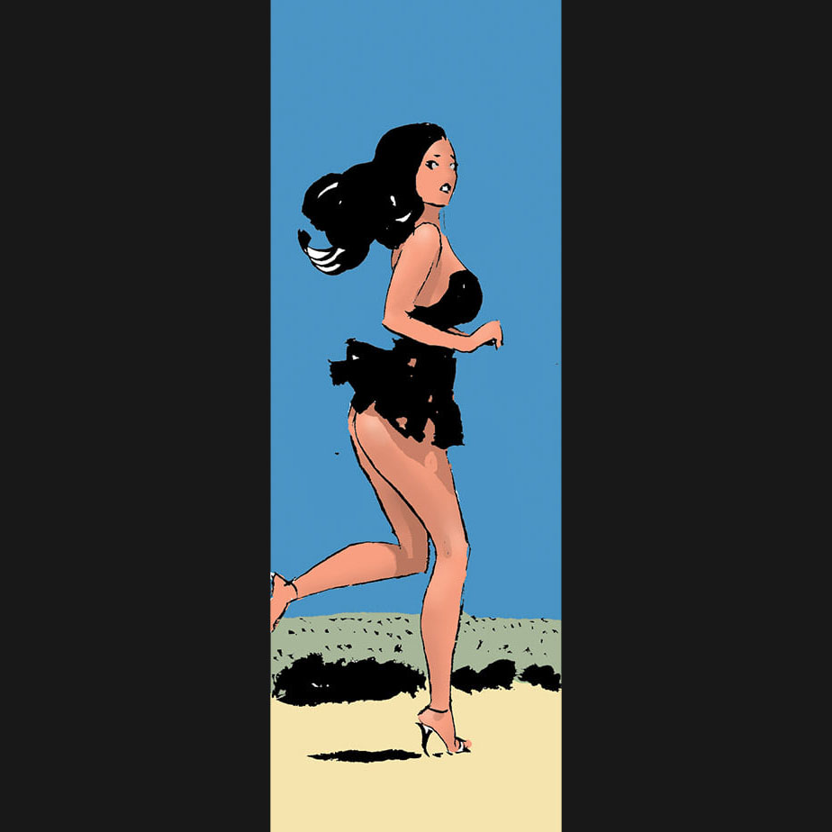 A legend says that every December 9, a woman appears on the beach running in her high heels on sand. 
Well, it is December 9.

She appeared again.