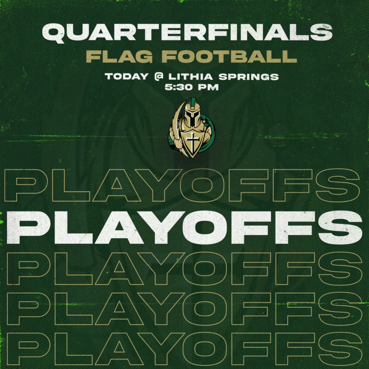 Good luck to Flag Football in the Quarterfinals today!  Let's go Titans!