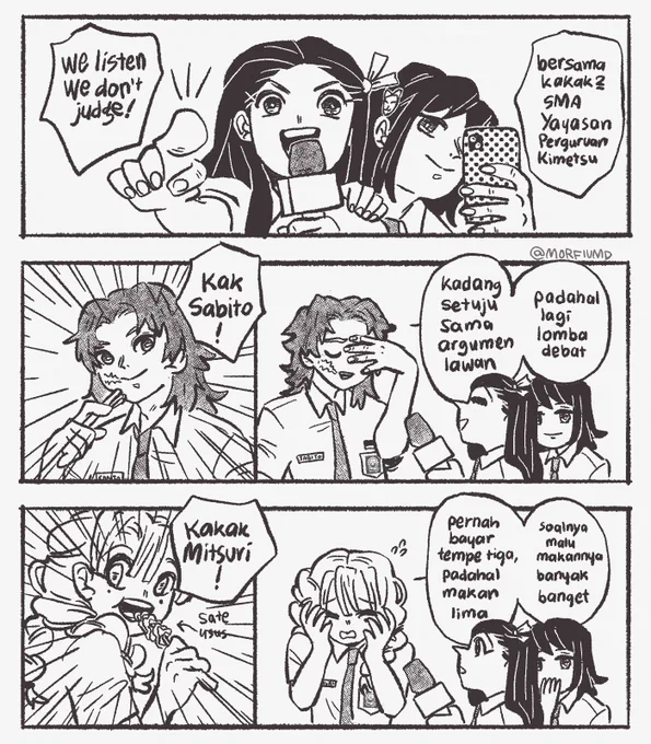 we listen, we don't judge (bohong)