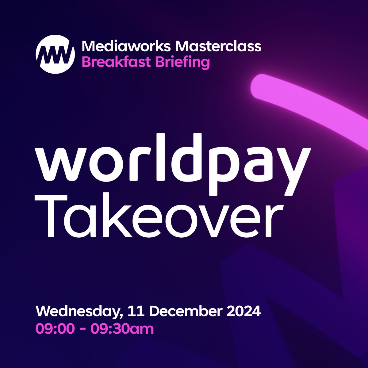 Only a few spaces left for the Mediaworks Masterclass: Worldpay Takeover on Wednesday 11th December!📆

Sign up now to secure one of the few remaining spaces: events.teams.microsoft.com/event/a997eac0…