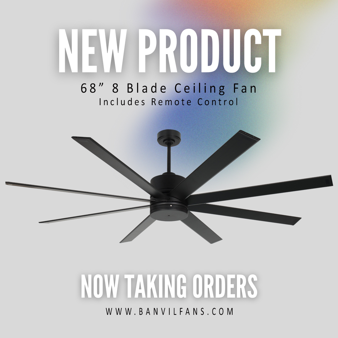 Banvil2000's tweet photo. Introducing our brand new 68" 8 blade ceiling fan,
where sleek design meets unmatched performance!
Featuring a remote control for ultimate convenience and UL507 rated for indoor and outdoor use.

Now taking orders! https://t.co/yQtMqgRI1H