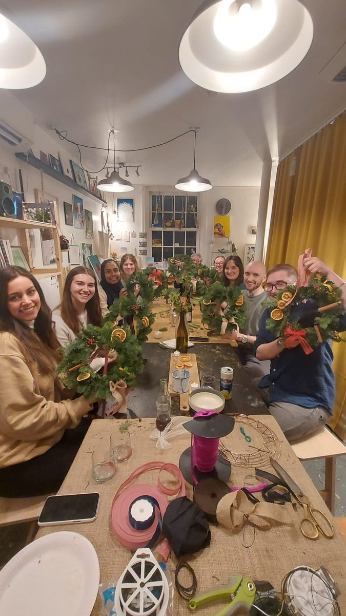 It was our team Christmas party on Friday. We got into the festive spirit and made Christmas wreaths 🎅🎄🎁