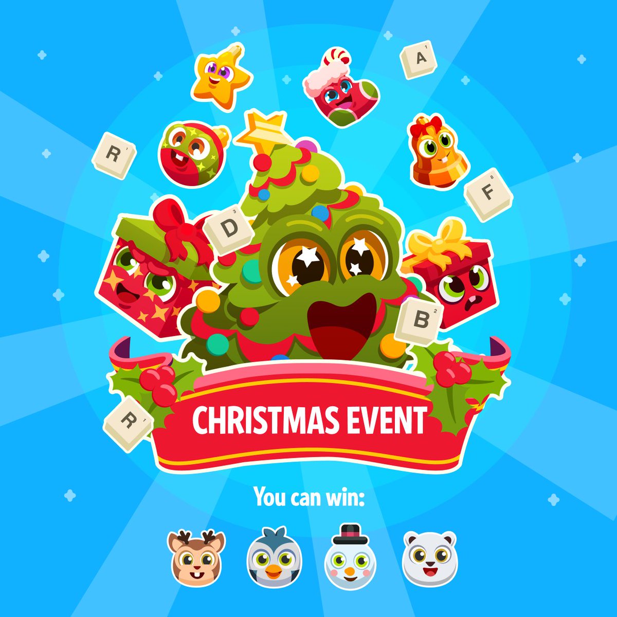 The Christmas event has arrived! ⛄❄️️

What’s more magical than cozying up under a fluffy quilt, sipping a warm cup of tea 🍵, and enjoying a festive game of Ruzzle from the comfort of your home? 🎅✨