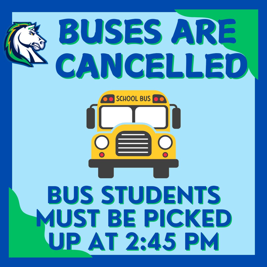 QuakerVillagePS's tweet image. Parents/guardians must make arrangements to pick up bus students at 2:45 PM.