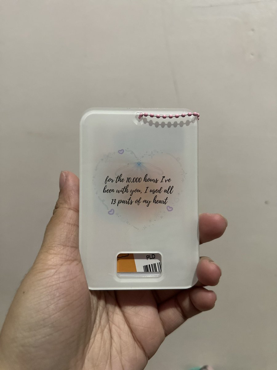 cheonsayjh04's tweet photo. 💌: @218lovecloud 

as someone who loves 1 to 13 so much, thank u for the poca holder 💖 so pretty like my Hannieeee 🥰 (matagal na to dumating pero ngayon ko lang na open 🥲) 

#TYlovecloud https://t.co/Ug7ACFIrUk