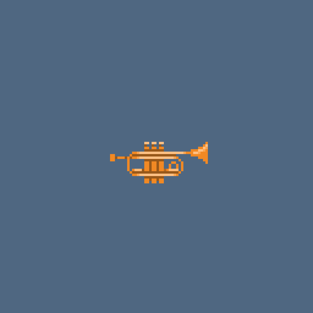The noise of a glorious #trumpet! <a href="/Pixel_Dailies/">Pixel Dailies</a>  #pixel_dailies  #pixelart