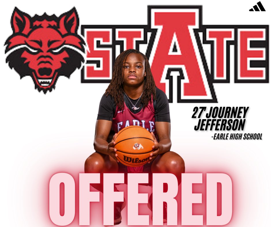 Journey Jefferson👽 (@journeyj2027) on Twitter photo Blessed to receive a D1 offer from <a href="/AStateWB/">Arkansas State Women's Basketball</a> Coach <a href="/Coach_Dezz/">Destinee Rogers</a> 🫶🏽 thank you for believing in me💯 <a href="/MarcRenelique/">Marc Renelique (Reach4TheStars✨Basketball Academy)</a> <a href="/CoachZo901/">Alfonso Pratt II</a> <a href="/overlookedgbb/">Overlookedgbb</a> <a href="/nbnbball/">Coach TJ Jones</a> <a href="/ArSportsNet/">Arkansas Sports Network</a> <a href="/PGHArkansas/">Prep Girls Hoops Arkansas</a> <a href="/RRainwater1037/">Randy Rainwater</a> <a href="/patoshajeffery/">Coach Po</a> Blessed to receive a D1 offer from <a href="/AStateWB/">Arkansas State Women's Basketball</a> Coach <a href="/Coach_Dezz/">Destinee Rogers</a> 🫶🏽 thank you for believing in me💯 <a href="/MarcRenelique/">Marc Renelique (Reach4TheStars✨Basketball Academy)</a> <a href="/CoachZo901/">Alfonso Pratt II</a> <a href="/overlookedgbb/">Overlookedgbb</a> <a href="/nbnbball/">Coach TJ Jones</a> <a href="/ArSportsNet/">Arkansas Sports Network</a> <a href="/PGHArkansas/">Prep Girls Hoops Arkansas</a> <a href="/RRainwater1037/">Randy Rainwater</a> <a href="/patoshajeffery/">Coach Po</a>