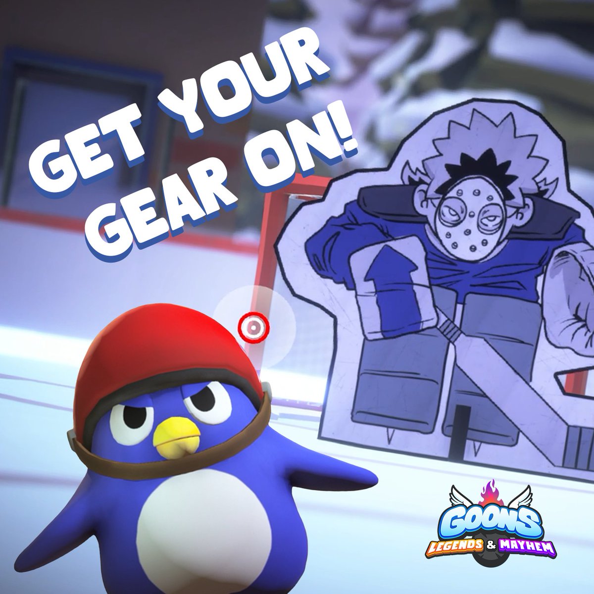 It's brutally cold outside🥶, especially in the land of 'Goons: Legends &amp; Mayhem' where the Ice Hockey Season never ends! Make sure to get your gear on🏒

❄️Out NOW on Steam and Console!!! 

#hockey #icehockey #multiplayer #partygames #XBOX #playstation #switch #steam #gaming