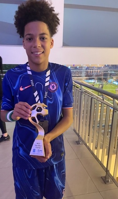 Well done to Kobi, who plays for Chelsea, who spent the weekend in Poland competing in a tournament against top European teams. They made it to the final, narrowly losing on penalties, but Kobi was named MVP of the tournament! 👏⚽ #Chelsea #MVP
