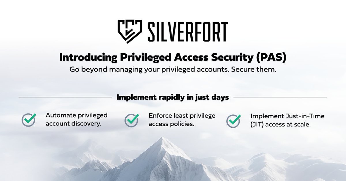 Unveiling Privileged Access Security by Silverfort

☑️ Implement rapidly – in just days  
☑️ Automatically and continuously discover all privileged accounts 
☑️ Enforce Least Privilege access policies 
☑️ Implement Just-in-Time access at scale

silverfort.com/blog/silverfor…