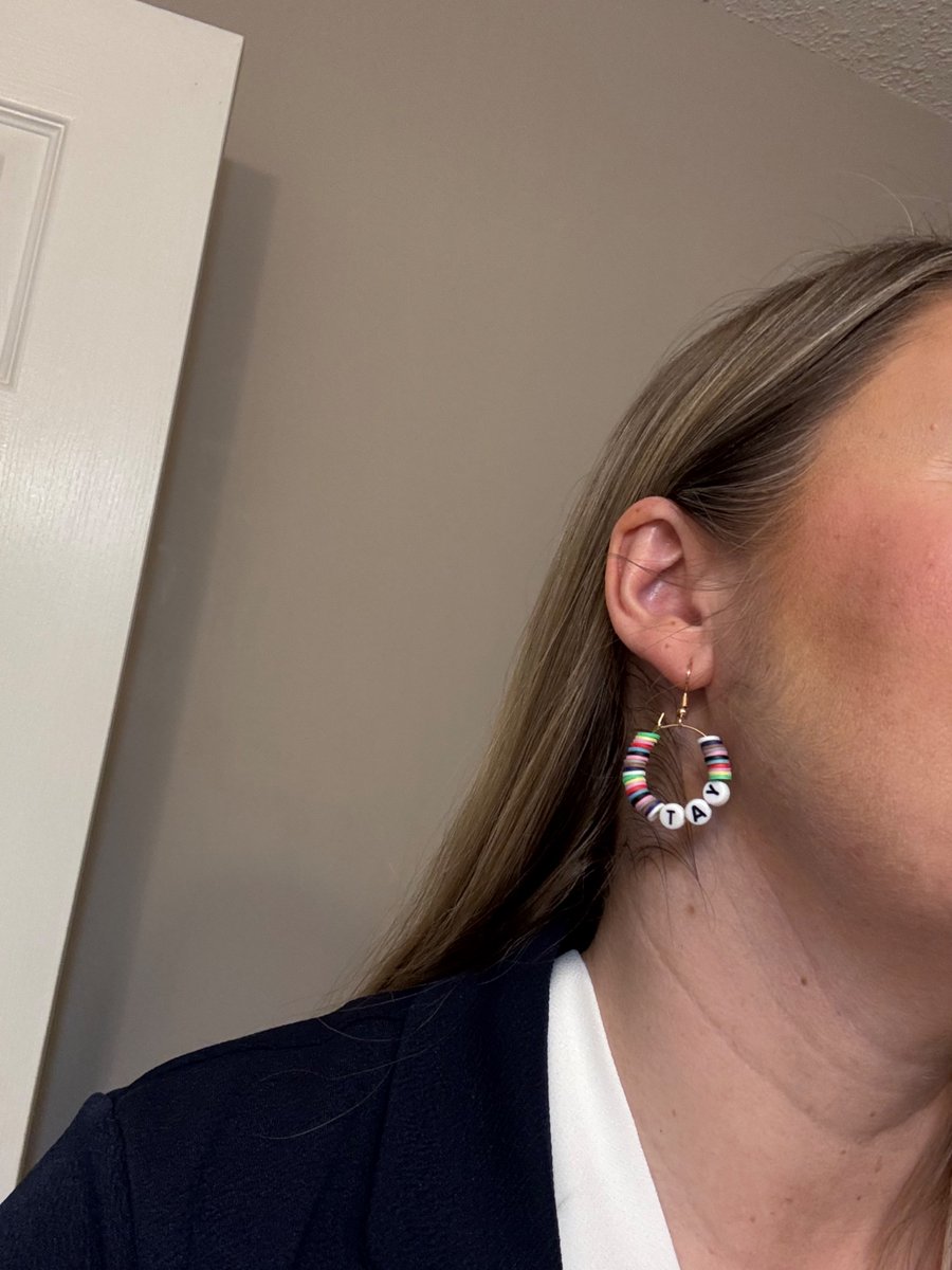 Despite best efforts I was unable to get tickets to The Eras Tour. However yesterday my 9yo made me these awesome earrings, with each colour representing an era, and you’d better believe I’m wearing them to work today 😍