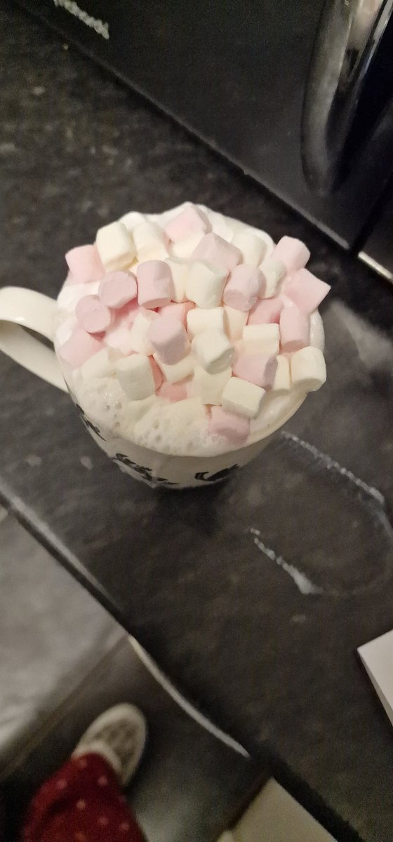 My son is so thoughtful bless him. I've not been in the best of places lately and this morning he woke me up with a hot chocolate with marshmallows on it 😋