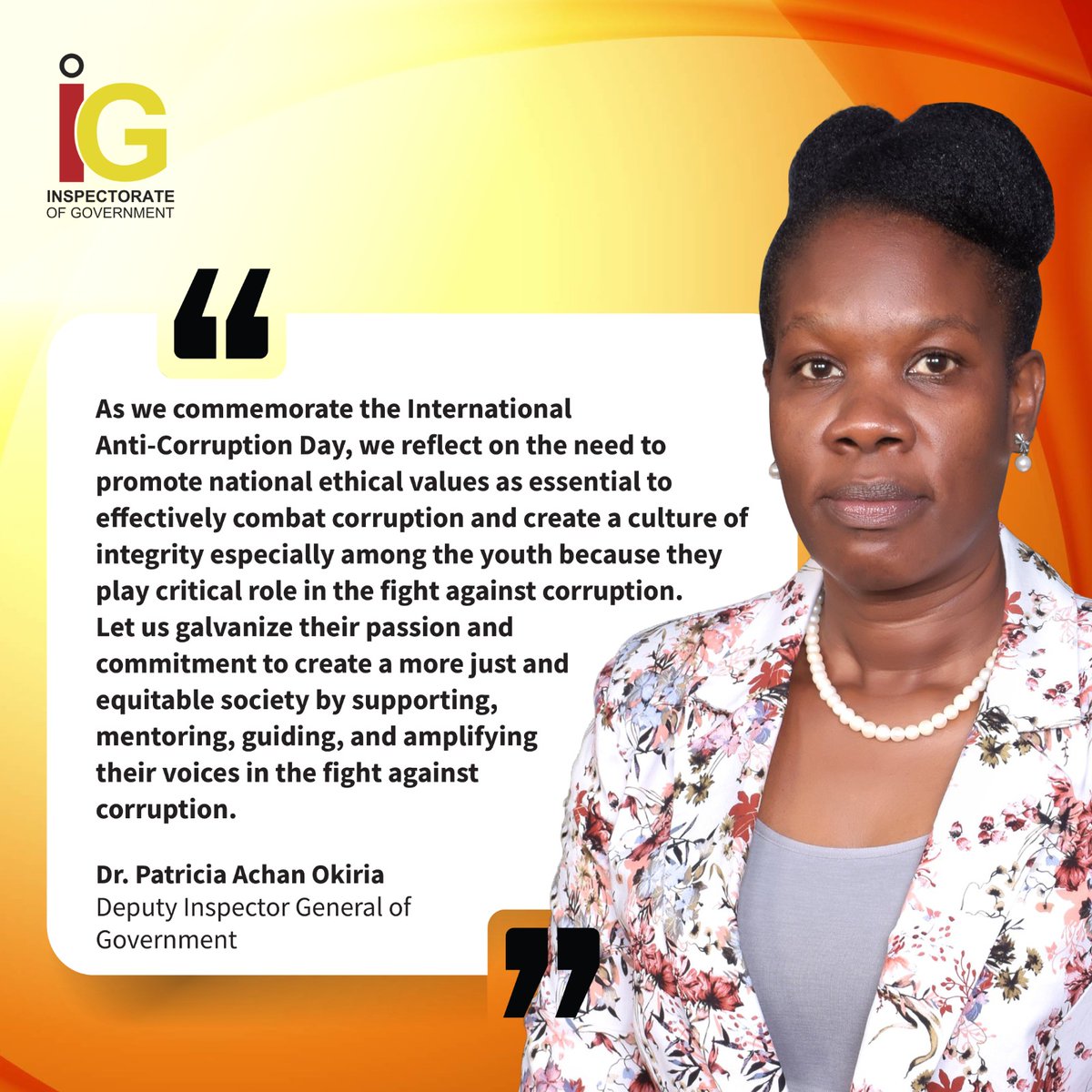 DrOkiria's tweet photo. Today, on International Anti-Corruption Day, we reaffirm our commitment to fostering integrity, transparency, and accountability in all sectors. Together, we can empower citizens, play an active role in the fight against corruption,and build a future founded on justice and equity https://t.co/UDjjYQWyQD