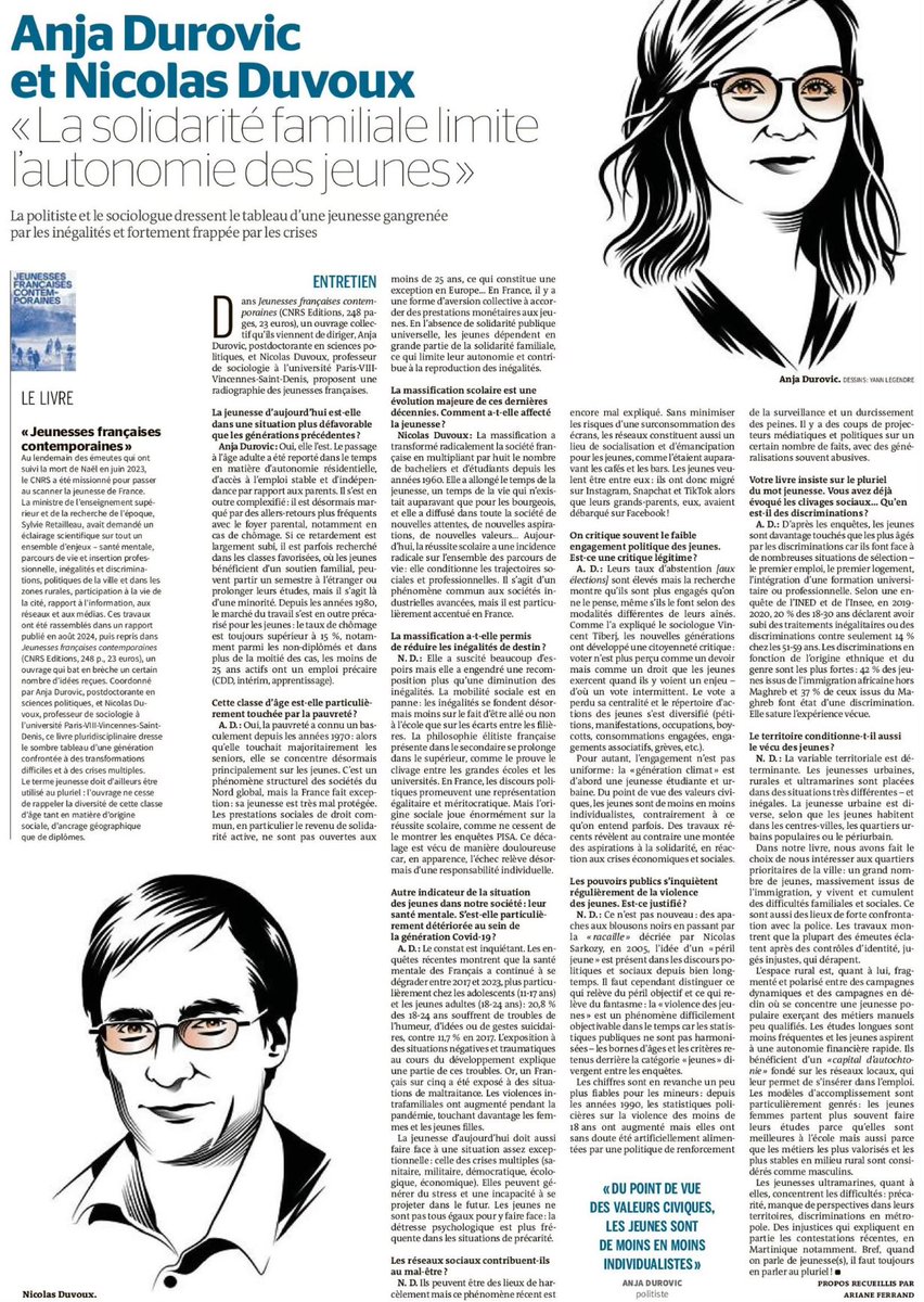 LucAl (@mclucal) on Twitter photo « La jeunesse n’est qu’un mot » : c’est toujours juste. Il y a bien des jeunesses, en fonction de la classe sociale, du genre, du lieu d’habitation… Et, globalement, elles ne vont pas bien actuellement tant la politique d’Emmanuel Macron les a précarisées. 👍 <a href="/NDuvoux/">Nicolas Duvoux</a> @AnDurovic « La jeunesse n’est qu’un mot » : c’est toujours juste. Il y a bien des jeunesses, en fonction de la classe sociale, du genre, du lieu d’habitation… Et, globalement, elles ne vont pas bien actuellement tant la politique d’Emmanuel Macron les a précarisées. 👍 <a href="/NDuvoux/">Nicolas Duvoux</a> @AnDurovic