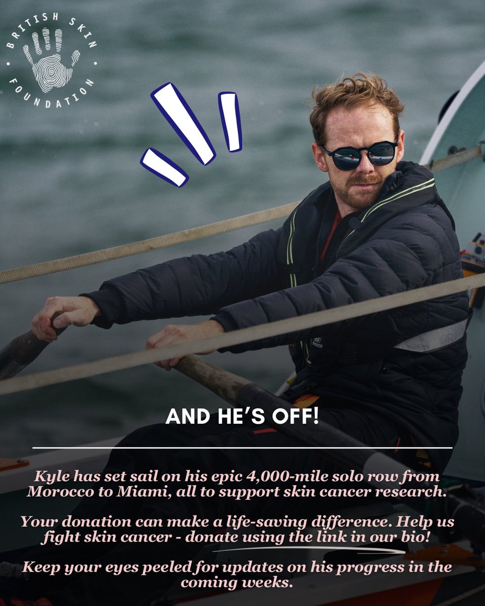 British Skin Foundation (@bsfcharity) on Twitter photo UPDATE: After much hard work & preparation, @theoarburnrower has officially set sail to support the British Skin Foundationās skin cancer research! š
Read Kyleās story & donate to change lives: britishskinfoundation.org.uk/News/yorkshire⦠š
Image courtesy of Civil Service Sports Council. UPDATE: After much hard work & preparation, @theoarburnrower has officially set sail to support the British Skin Foundationās skin cancer research! š
Read Kyleās story & donate to change lives: britishskinfoundation.org.uk/News/yorkshire⦠š
Image courtesy of Civil Service Sports Council.