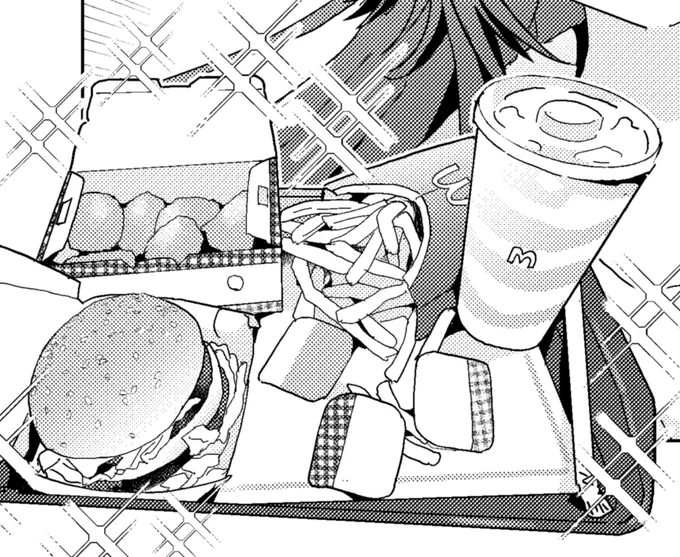 エキスポで頒布予定のnarikinさんの本の描き下ろし学マス漫画の背景作画等お手伝いしました!おいしそうなマックとか描いてます。月村さんが可愛いのでよろしくお願いします。
#アイマスエキスポ頒布物_day2 