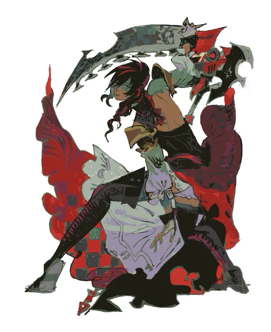 i'll be opening some quick FFXIV comms in this style for the month!! let me draw your wol/any ffxiv character (please) #ffxiv below 