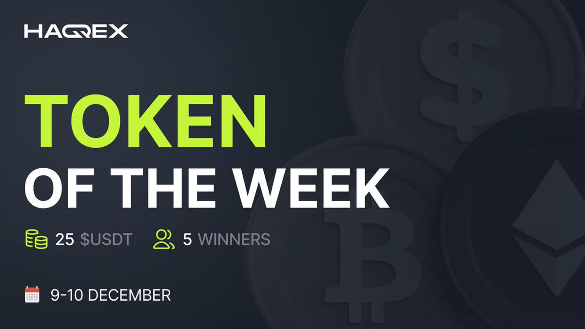 HaqqexHQ's tweet photo. Show us your favorite token and win rewards! 💰
We're excited to announce our new #TokenOfTheWeek contest!
To enter:
🟢 Share a screenshot of your preferred token on Haqqex Exchange or Haqabi Wallet.
🟢 Tag @HaqqexHQ & @HaqabiHQ
⚡️ 5 lucky winners will receive $5 USDT each!
Let's celebrate the diversity of the crypto world! 🌎
📝 Contest ends: 10th December
#HaqabiWallet #Haqqex #community