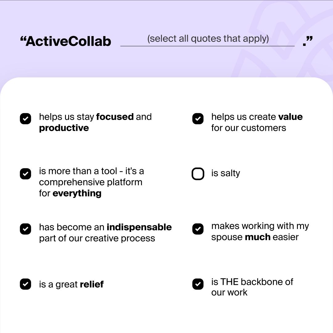 activecollab's tweet image. Directly from our users🥰
