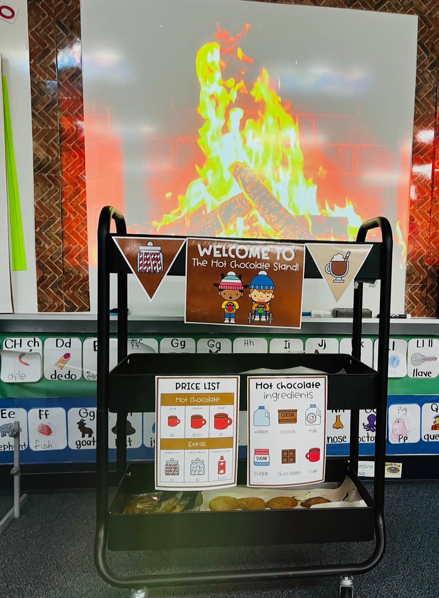 IsaacsECS's tweet image. Today&apos;s &quot;Make it Fun Monday&quot; comes from Ms. Ochoa&apos;s class. They made cookies to go in their hot chocolate stand. All types of learning is included in these activities and what a fun way to learn! #MakeitfunMonday #PoweredbyLearning @Plano_Schools