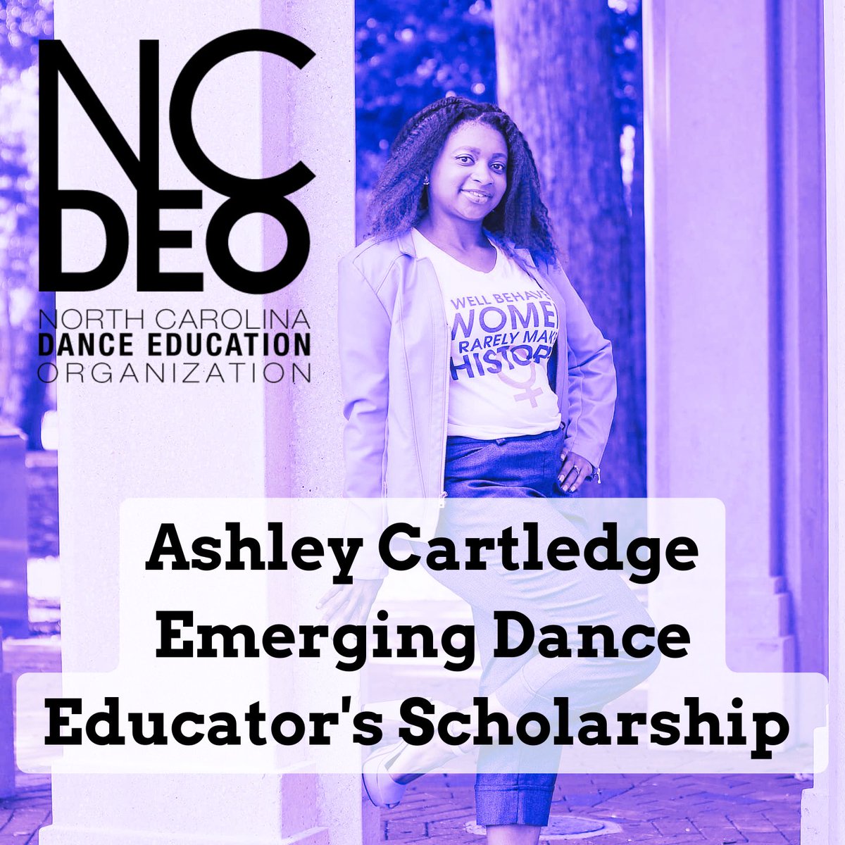 We are proud to announce the Ashley Cartledge Emerging Dance Educator Scholarship. This award honors the memory of a dedicated public school dance educator and leader in the dance education field. APPLY — forms.gle/m7ff9TfrgDTmRZ…