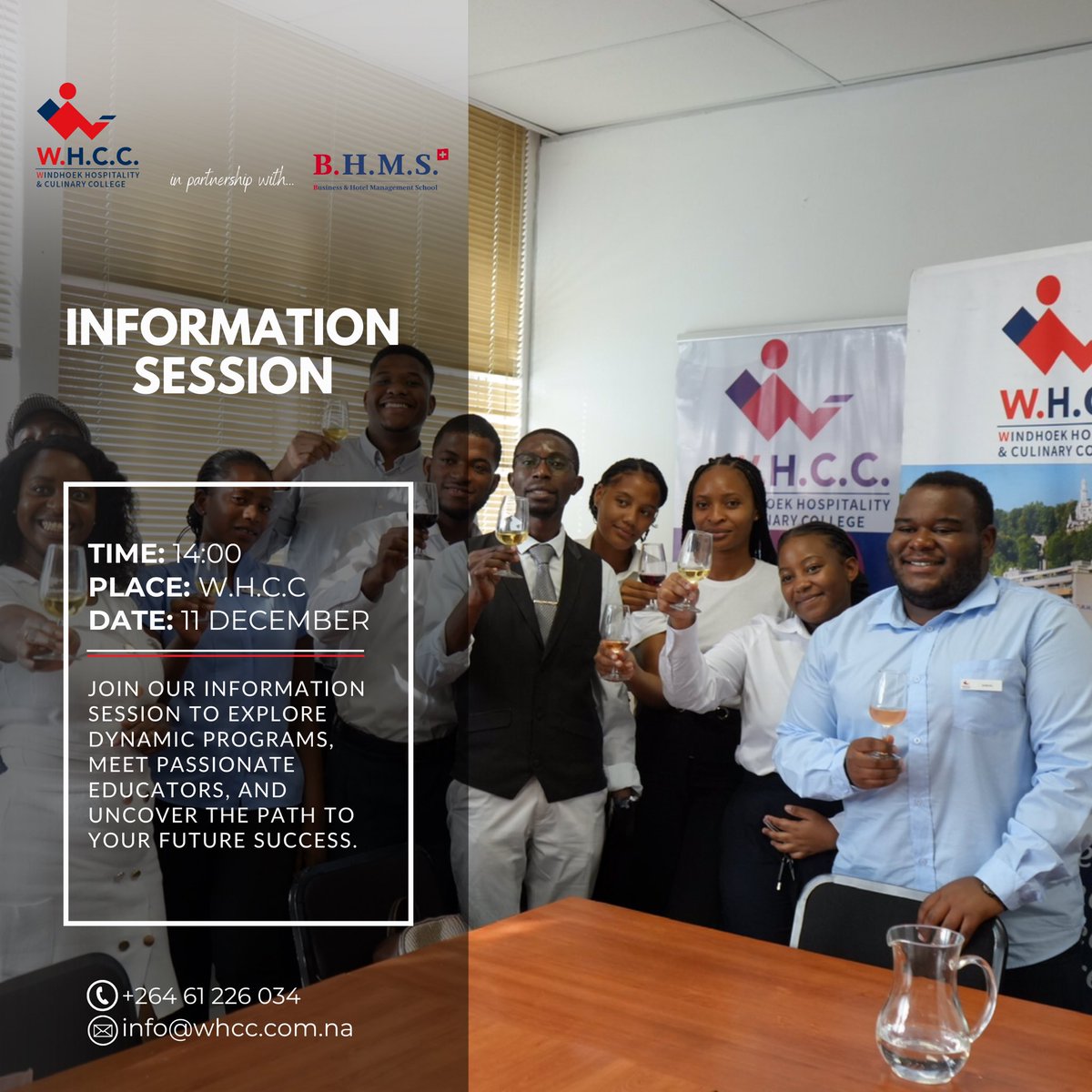 WHCC__'s tweet photo. Ready to shape your future? Join us at W.H.C.C’s Information Session and discover endless opportunities in hospitality and business! 

#WHCC #HospitalityEducation #ShapeYourFuture #BHMSPartnership https://t.co/xoptvYm0yS
