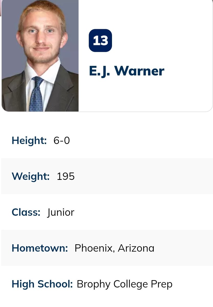 FarrellPortal (@farrellportal) on Twitter photo Rice QB EJ Warner, who transferred in from Temple, re-entered the transfer portal; he has passed for 8,814 yards and 58 TD during his collegiate career <a href="/elijah13warner/">Elijah "EJ" Warner</a> Rice QB EJ Warner, who transferred in from Temple, re-entered the transfer portal; he has passed for 8,814 yards and 58 TD during his collegiate career <a href="/elijah13warner/">Elijah "EJ" Warner</a>