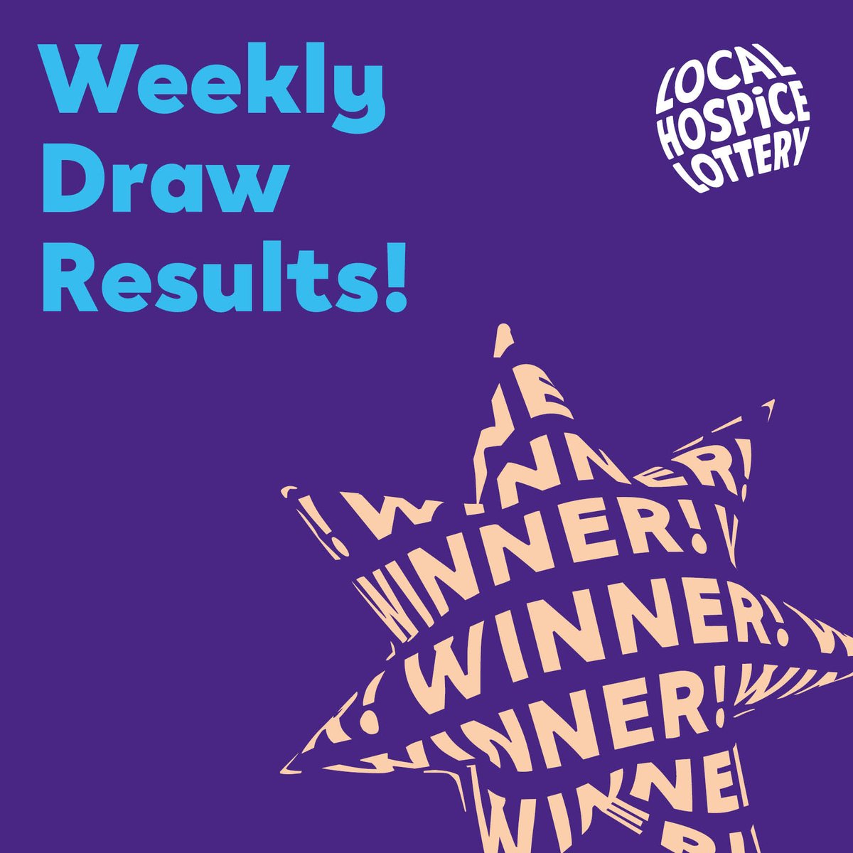 The results are in! Who won this week?
⁣
💜 An amazing £2,000 has been won by a <a href="/PAHospice/">Princess Alice Hospice</a> supporter
⁣
💜 £100 has been won by a <a href="/strathcarron1/">Strathcarron Hospice</a> supporter
⁣
💙 The Rollover wasn't won, so increases to £3,000 next Monday! ⁣
⁣
View the winning numbers bit.ly/3v6PJL2 🎉