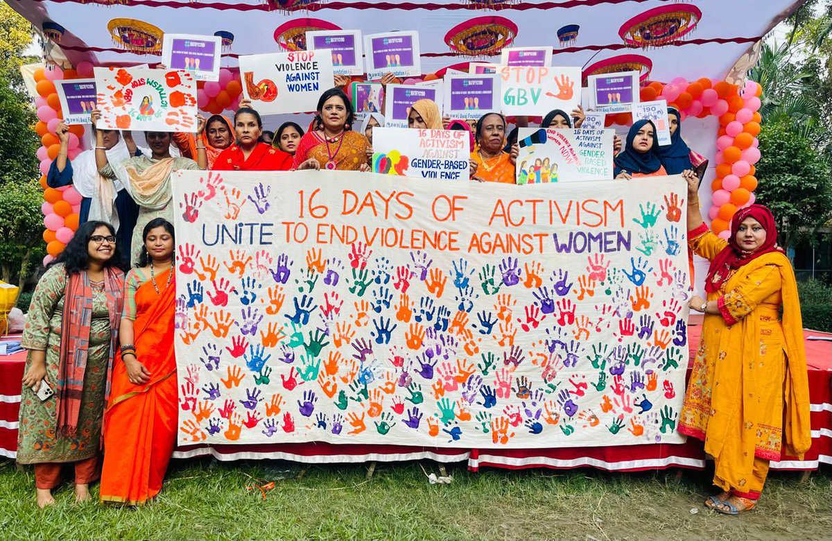 Awaj_fdn's tweet photo. In this #16daysofactivism2024, we call for individuals & organisations around the world to stand for the prevention & elimination of violence against women and girls and govt. to #ratifyILOC190.
@Laudes_Fdn @Kik @FJS @SolidarityCntr https://t.co/cIzMXtN6wE