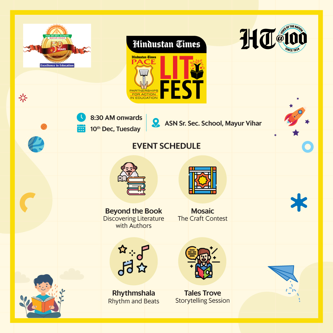 htTweets's tweet photo. #HTat100 | Excitement builds for Day 2 of #HTPACELitFest tomorrow, where we ignite imaginations and honour the transformative power of words!
Stay tuned for more updates.
Empower your child with credible news @ https://t.co/dCFWh1UNNW | @AsnSenior @htschooltweets https://t.co/vRxYX5NvXr