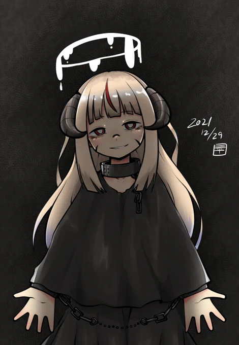 3年前のイラスト見返してたんだけどなんかポツポツと暗い絵がある 
