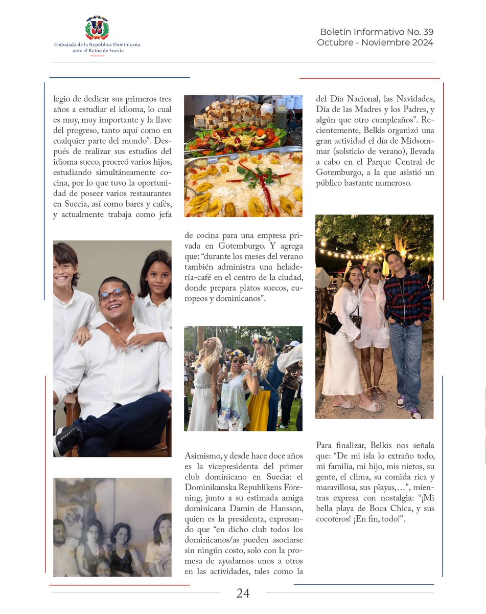 Les compartimos las páginas de la 21 a la 24 de nuestro boletín correspondiente a los meses de octubre y noviembre de 2024. Esperamos sea de su agrado.