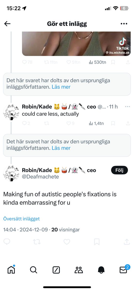 LivMels's tweet photo. @Deafmachete @MelaniesLiv FYI I also have autism. Kind of embarrassing to block me and then quote retweet. https://t.co/wksY700vJR