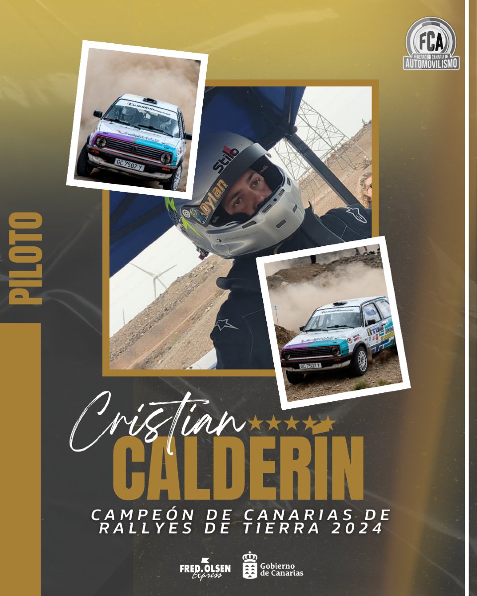 🏆 Cristian Calderín, piloto Campeón de Canarias de Rallyes de Tierra 2024 🏁

¡Enhorabuena! 👏

@deportecanario_gobcan
@fredolsenexpress

#CampeonesFCA #Temporada2024 #Rallyes #Automovilismo #DeporteCanario