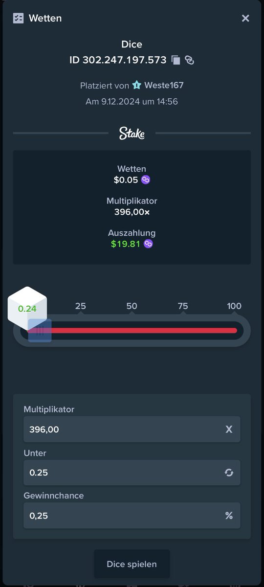 🎄Santa's Sleigh Race🎅 

Day 4 - Dice ✅

Another great promotion by <a href="/Stake/">Stake.com</a> !

#Casino #crypto #GamblingX #GamblingTwitter #Stake #Gamba #BTC