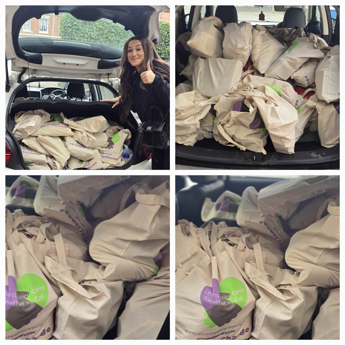 LeicsCares's tweet image. The lovely Tia from Neatherhall Adventure Playground collecting our #BagsOfHope for the little ones.