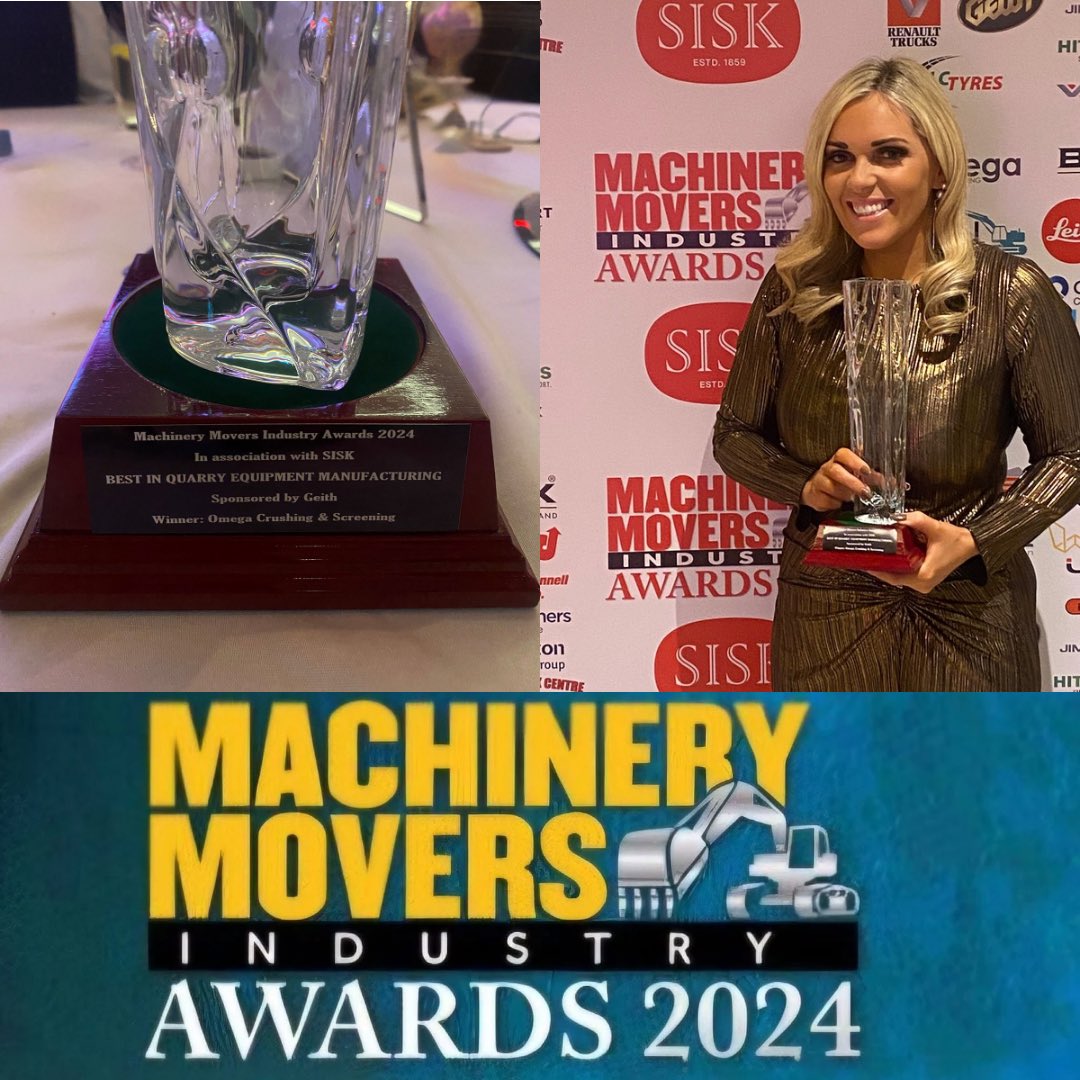 We Won! 🎉

We’re proud to share that Omega Crushing &amp; Screening has won the Best in Quarry Equipment Manufacturing at the Machinery Movers Industry Awards 2024! 🏆

A special thanks to Geith for sponsoring this award and SISK for supporting the event.