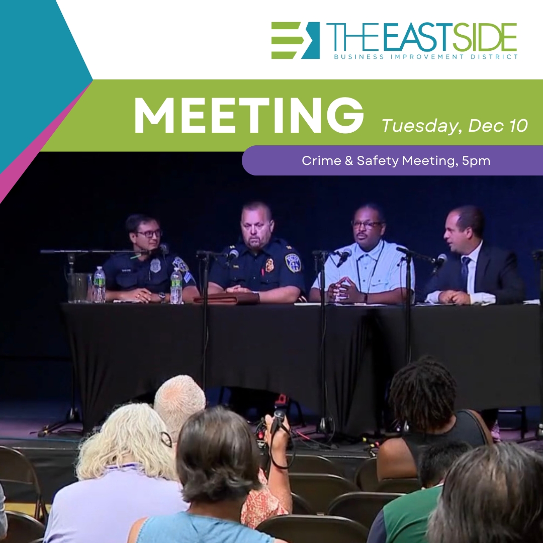The next East Side Crime and Safety Meeting will take place on Tues, Dec 10th at 5pm in the MPL at 2320 N. Cramer St.
These meetings are open to all and are hosted by the MPD. It’s a great chance to meet PD personnel, ask questions, and share any concerns.