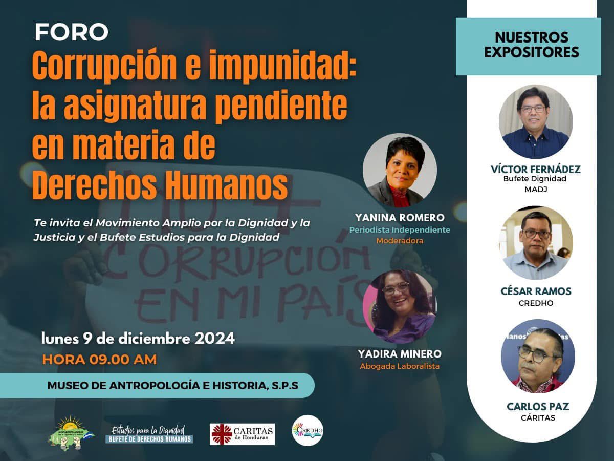 📢 ¡Te invitamos al foro sobre corrupción e impunidad! 📢

Conversaremos sobre los desafíos de la corrupción y la impunidad con expertos como Víctor Fernández, César Ramos y Carlos Paz. ¡Tu voz es importante!