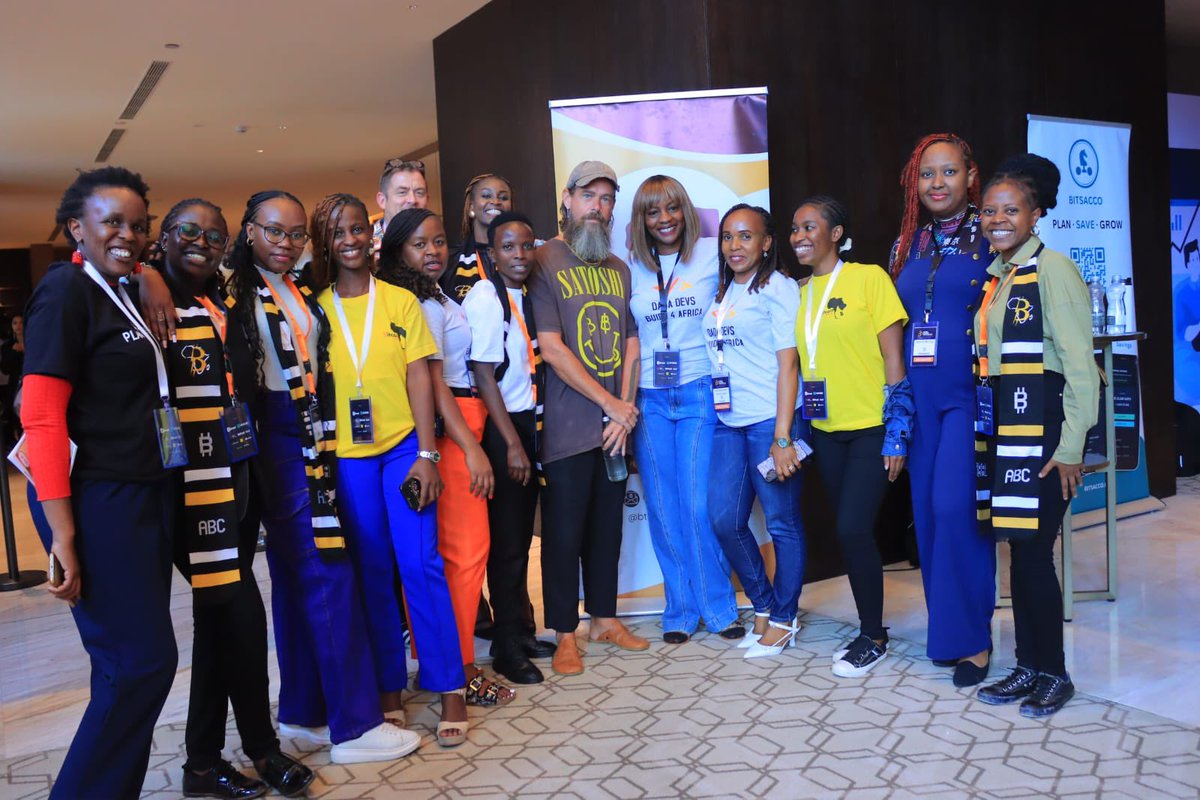 btc_dada's tweet photo. . @jack with the Dadas at the @AfroBitcoinOrg 🥳🔥 An incredible moment as we connect with one of the leading voices in #Bitcoin! Excited for the shared vision of empowering communities and driving innovation together💪

#afrobitcoinconference24 #bitcoindada https://t.co/SXcbROE2qW