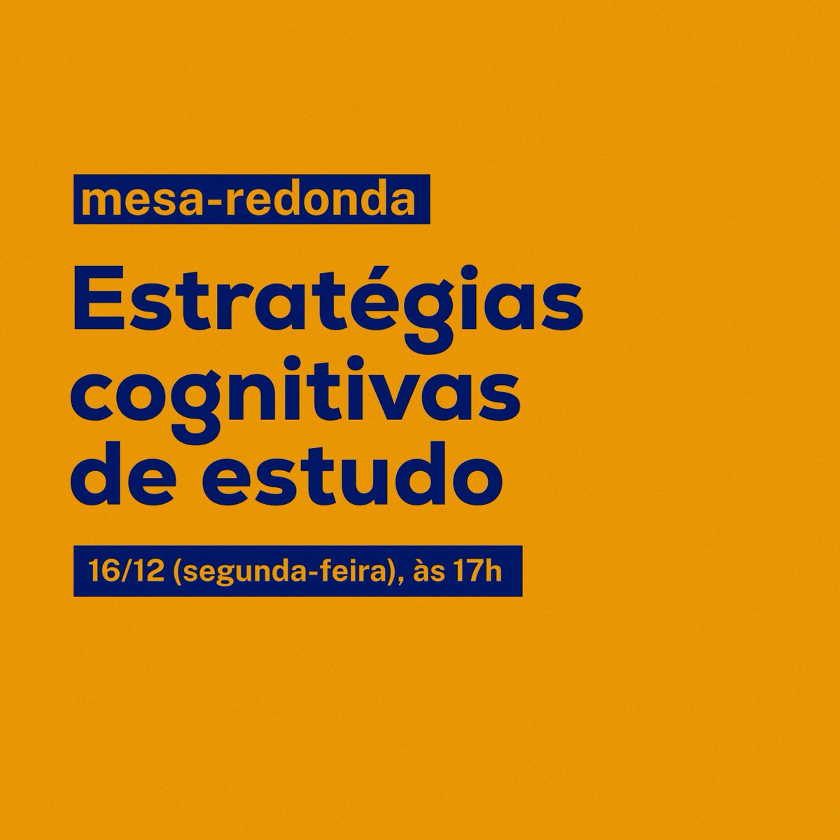 sol_logica's tweet photo. ✏️ Mesa redonda: Estratégias cognitivas de estudo 

Estudar é o que a gente tem feito a vida toda, mas no ensino superior isso se intensifica (e na pós ainda mais!) https://t.co/O2HT0whw5w