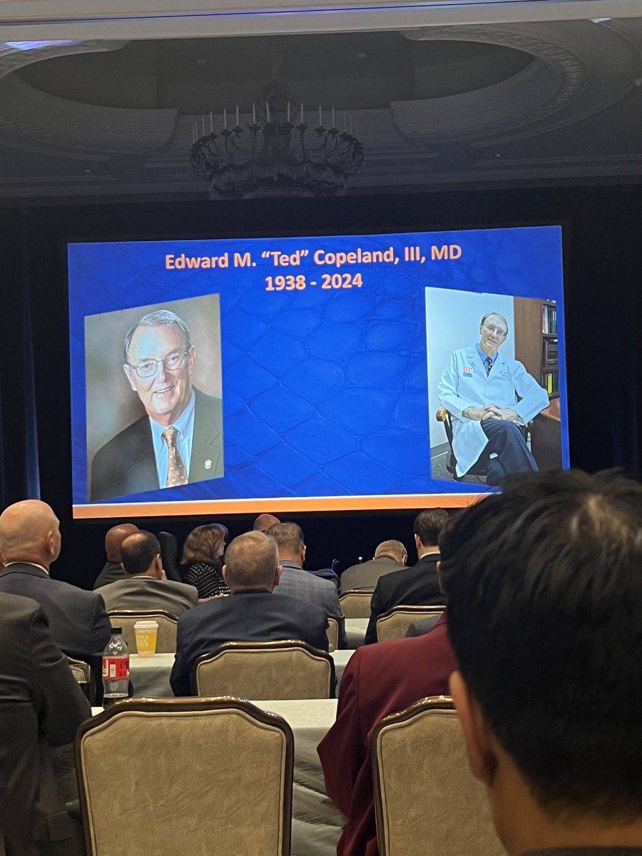rwinfield11's tweet photo. Thank you to Southern Surgical Association President &amp; @UFSurgery Chair @gru6n for his kind words during his address about Dr. Copeland, who is beloved by all of us who were fortunate to know him. Heroes &amp; Friends, indeed. https://t.co/K4X2x07a0F