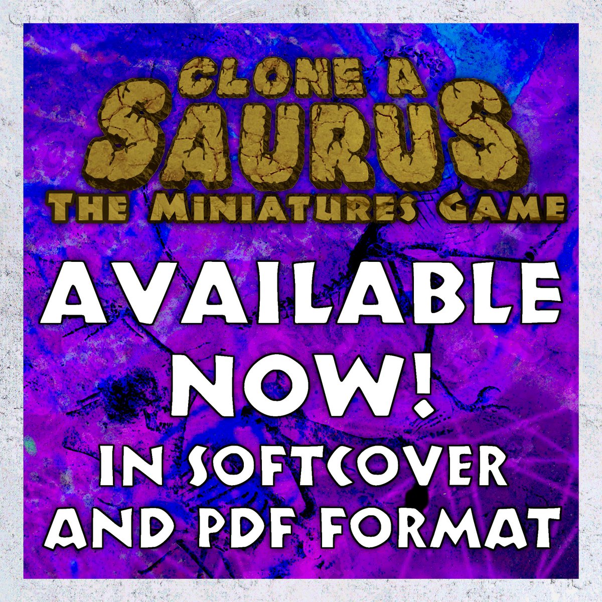 CloneaSaurusMG's tweet image. It&apos;s finally here! The Core Rulebook of Clone-a-Saurus: The Miniatures Game is available now!

Color Edition (35$): blurb.com/b/12249560-clo…

B&amp;amp;W Edition (27$): blurb.com/b/12249633-clo…

PDF Edition (13$): wargamevault.com/product/505005…

PDF Edition (13$): dinoislandminis.itch.io/clone-a-saurus…
