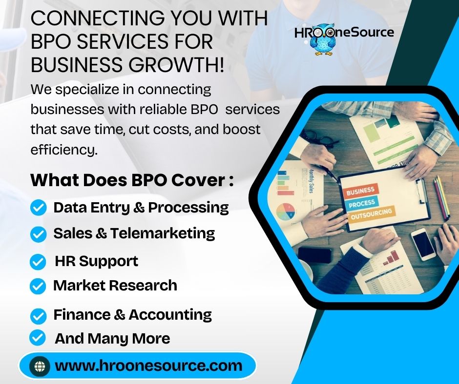 HROOneSource's tweet image. 🌟 Connecting You with Top BPO Services! 🌟
🚀 Streamline your operations and focus on what matters most — your growth! 

🔗  hroonesource.com
#BPOservices #OutsourcingSolutions #BusinessGrowth #CustomerSupport #TechSupport #HRservices #DataProcessing #MarketResearch