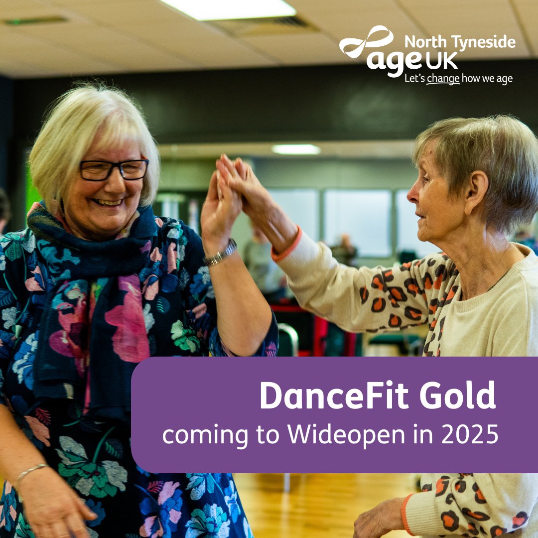 Listen up Wideopen, DanceFit Gold will be coming to Daverson Hall in 2025 📣

Dance your way into the new year with DanceFit Gold 🔗 ageuk.org.uk/northtyneside/…

#Dance #Support #NorthTyneside