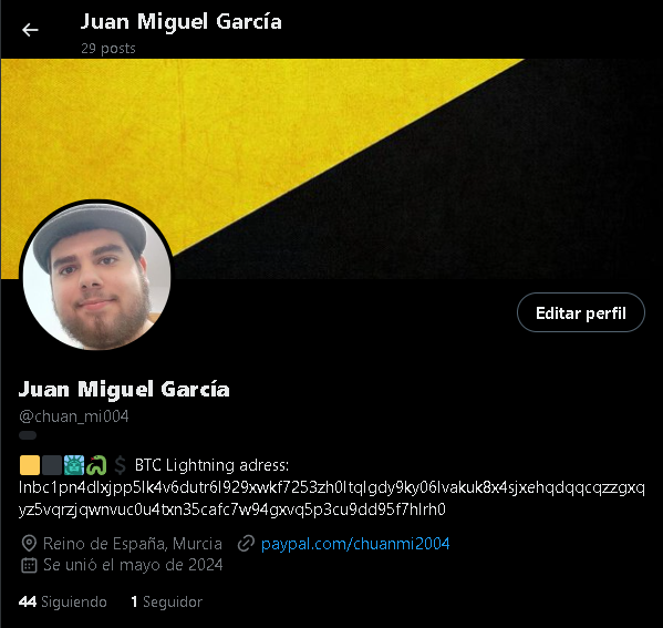 Este perfil es mío y no me están suplantando, por si queréis seguirme 👉<a href="/chuan_mi004/">Juan Miguel García</a>