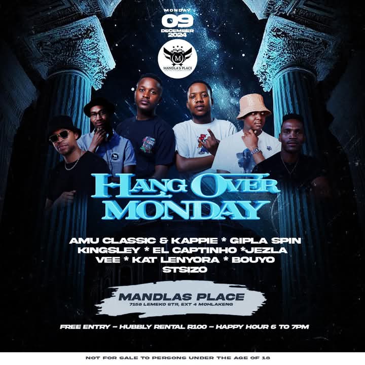 DeejayKingsley's tweet photo. πRe phekola Babalas kafo #MandlasPlace ebile re gofa encha for Tuesday #HangoverMonday π₯π―π»
πKamo #649PremiumLounge (Mohlakeng) kafaβ¦ Re xabantsha batho le makgowa kamoso! #PianoMonday
Because We Monday Differently ππ₯π― https://t.co/aCl5Vxtvue