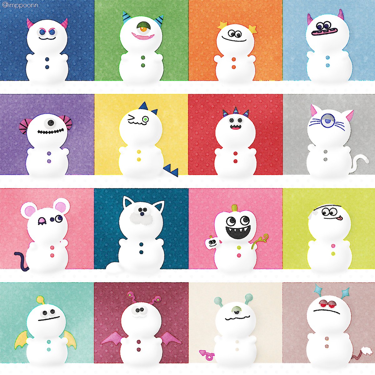imppoonn's tweet photo. ゆきだるモン⛄️ #ぽん16MON https://t.co/i5WxzzHvNW